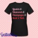 T-shirt donna Lipstick & Diamonds & Champagne & Rock'nRoll