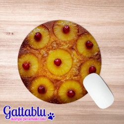 Tappetino mouse con stampa Crostata di frutta, dolce goloso, torta, idea regalo divertente!