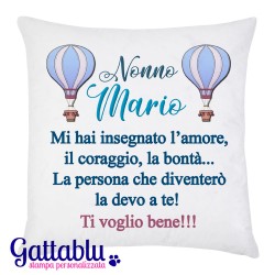 Federa per cuscino NONNO mi hai insegnato l'amore PERSONALIZZATA CON NOME