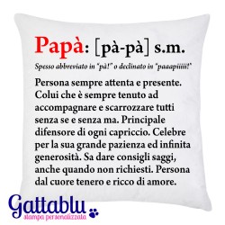 Federa per cuscino Papà definizione divertente dizionario, regalo festa del papà