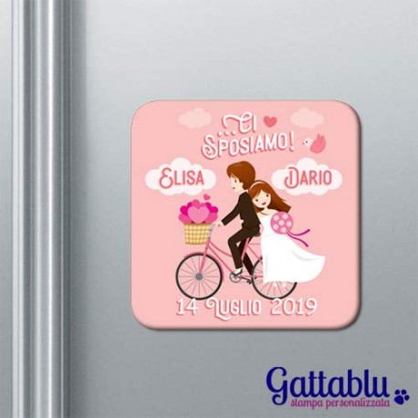 Calamita Ci Sposiamo, idea bomboniera matrimonio PERSONALIZZABILE con nomi degli sposi e data!