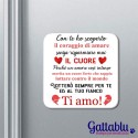 Calamita maxi Un amore intenso, idea regalo per San Valentino, anniversario d'amore, per lui e per lei!