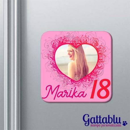 Calamita 18 anni! Idea bomboniera per 18esimo compleanno, PERSONALIZZABILE CON NOME E FOTO