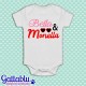 Body pagliaccetto neonato, bimba, Bella e monella! Idea regalo divertente! Bianco!