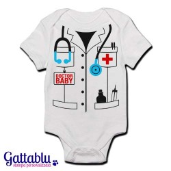 Body pagliaccetto neonato, bimbo e bimba, Doctor Baby! Idea regalo divertente per Carnevale, bebè dottore!
