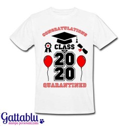 T-shirt uomo Congratulations Class of 2020 Quarantined! Idea regalo divertente per sdrammatizzare quarantena, esami o laurea! 