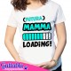 T-shirt Futura Mamma Loading, idea regalo divertente per gravidanza! Scritte color tiffany!