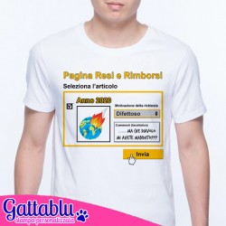 T-shirt uomo Resi e Rimborsi: 2020 anno difettoso! Divertente, richiesta di reso per l'anno 2020!