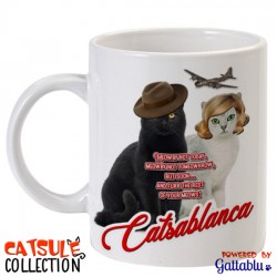 Tazza mug 11 oz Catsule Collection: Catsablanca! (gatti pazzi parodia divertente film Casablanca)