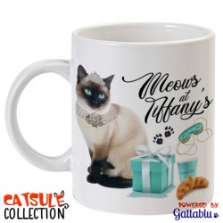Tazza mug 11 oz Catsule Collection: Meows at tiffanie's! (gatti pazzi parodia divertente film)