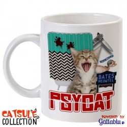 Tazza mug 11 oz Catsule Collection: Psycat! (gatti pazzi parodia divertente film Psycho)