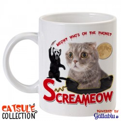 Tazza mug 11 oz Catsule Collection: Screameow! (gatti pazzi parodia divertente film Scream)