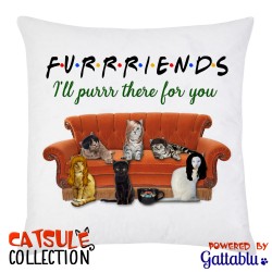 Federa per cuscino Catsule Collection: Furrriends! (gatti pazzi parodia divertente serie tv Friends)
