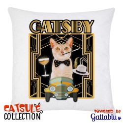Federa per cuscino Catsule Collection: Catsby! (gatti pazzi parodia divertente film Gatsby)