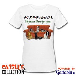 T-shirt donna Catsule Collection: Furrriends! (gatti pazzi parodia divertente serie tv Friends)