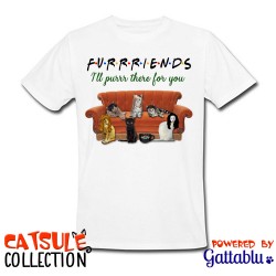 T-shirt uomo Catsule Collection: Furrriends! (gatti pazzi parodia divertente serie tv Friends)