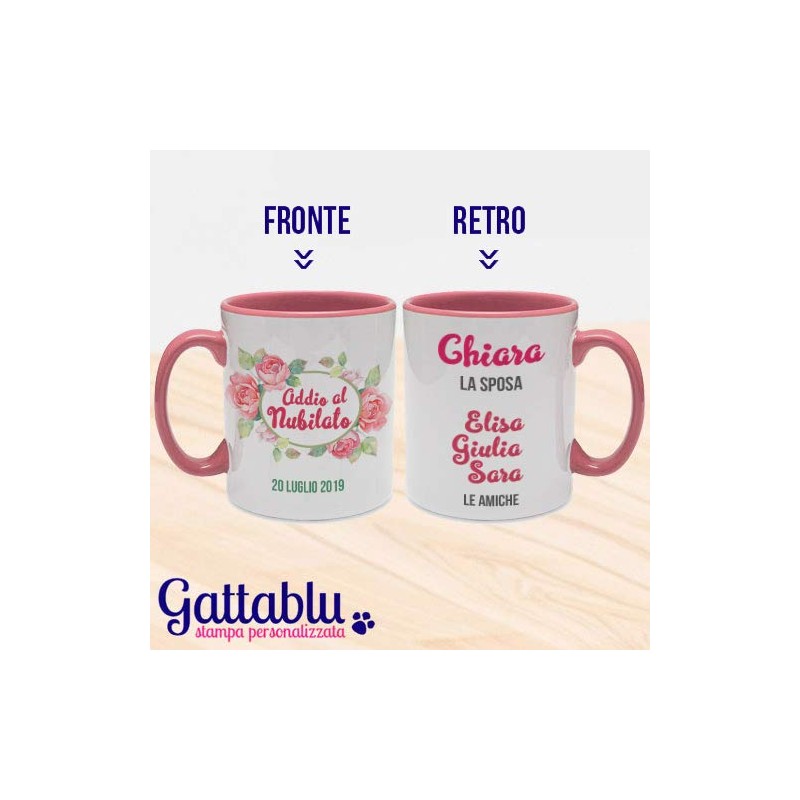 Tazza mug 11 oz Vuoi essere la mia Damigella? PERSONALIZZABILE CON NOMI e  COLORI CAPELLI! Per Nubilato e Matrimonio!