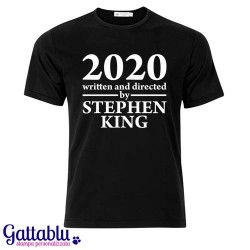  T-shirt uomo 2020 written and directed by Stephen King! Idea regalo divertente, 2020 anno disastroso da film horror! 