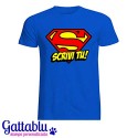  T-shirt uomo Super PERSONALIZZABILE, scrivi quello che vuoi: il tuo nome, il tuo mestiere, il tuo nickname! Superman logo!