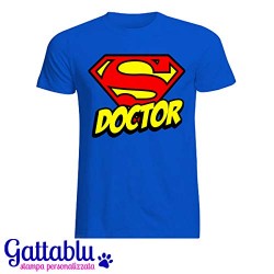  T-shirt uomo Super Doctor, super dottore, medico speciale supereroe, superman inspired, idea regalo divertente!
