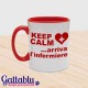 Tazza mug 11 oz color Keep Calm arriva l'infermiere! Idea regalo divertente, laurea in scienze infermieristiche!