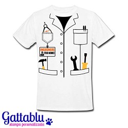  T-shirt uomo Camice da ingegnere PERSONALIZZATA CON IL TUO NOME, dottore in laboratorio o laurea studente di ingegneria! 