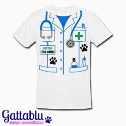 T-shirt uomo Camice da veterinario PERSONALIZZATA CON IL TUO NOME, regalo per dottore o laurea in veterinaria!