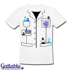  T-shirt uomo Camice da scienziato PERSONALIZZATA CON IL TUO NOME, dottore in laboratorio o laurea studente di chimica! 
