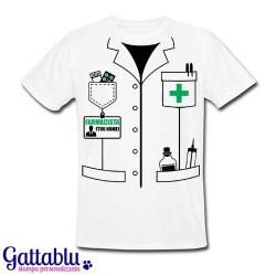  T-shirt uomo Camice da farmacista PERSONALIZZATA CON IL TUO NOME, farmacista o laurea per studente farmacia!