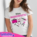 T-shirt donna Miss Aggiustatutto, attrezzi colorati fashion! Idea regalo divertente per una appassionata di fai da te!