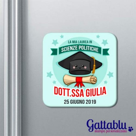 Set x 10 calamite Laurea: Dottore o Dottoressa PERSONALIZZATE CON NOME,  LAUREA E DATA! Idea bomboniera