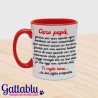 Tazza mug 11 oz Caro papà dedica divertente da parte di figlia femmina, Ti voglio bene, la tua figlia preferita! Festa del Papà!