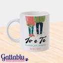 Tazza mug 11 oz Io e te insieme per sempre PERSONALIZZATA CON DATA E DEDICA D'AMORE, San Valentino o anniversario