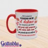 Tazza mug 11oz color rossa Insieme sfideremo anche il destino, le nostre anime più forti dell'universo! San Valentino