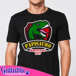 T-shirt uomo Papisauro PERSONALIZZATA CON ANNO DI NASCITA, papà dinosauro divertente, idea regalo per la Festa del Papà