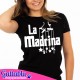 T-shirt donna La Madrina, parodia divertente film Il Padrino, The Godfather!