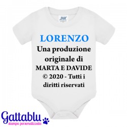 Body bimbo Una produzione originale Copyright PERSONALIZZATO CON NOMI BIMBO, MAMMA E PAPA' E ANNO DI NASCITA! Divertente!