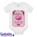 Body bimba Etichetta Vino doc PERSONALIZZATO CON NOME, PESO E ANNO DI NASCITA!