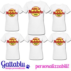 Pacchetto 6 t-shirt Addio al Nubilato Hard Rock Sposa e Amica della Sposa, sposa e 5 amiche, PERSONALIZZABILI COME VUOI!