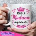 Tazza mug 11 oz Sono la Madrina migliore del mondo! Idea regalo sorpresa per nascita e battesimo!