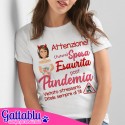 T-shirt donna Attenzione! Futura Sposa Esaurita post Pandemia! Vietato stressare! Divertente regalo Addio al Nubilato!