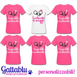 Pacchetto 6 t-shirt Addio al Nubilato Condannata a Nozze e Amica della Condannata, sposa e 5 amiche, PERSONALIZZABILI COME VUOI!