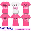 Pacchetto 6 t-shirt Addio al Nubilato Condannata a Nozze e Amica della Condannata, sposa e 5 amiche, PERSONALIZZABILI COME VUOI!