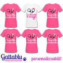 Pacchetto 6 t-shirt Addio al Nubilato Condannata a Nozze e Amica della Condannata, sposa e 5 amiche, PERSONALIZZABILI COME VUOI!