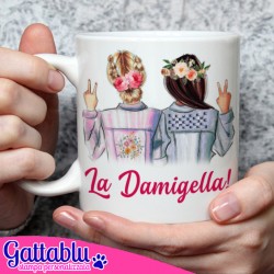Tazza mug 11 oz La Damigella! Best friends, personalizzabile con nomi e dediche!