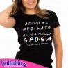T-shirt donna Amica della Sposa: I'll be there for you! Serie tv Friends inspired! Per festa Addio al Nubilato, nera!