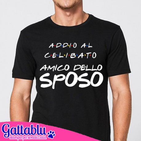 T-shirt uomo Addio al Celibato: amico dello sposo! Serie tv Friends inspired divertente!