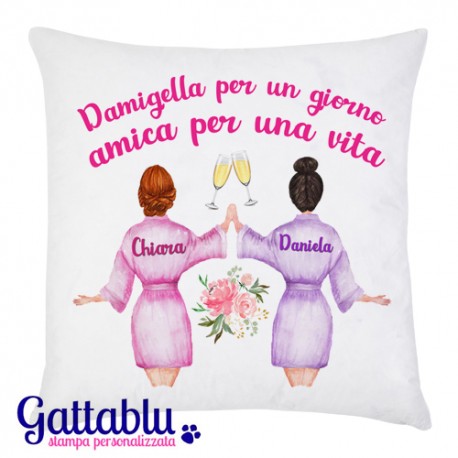 Federa Damigella per un giorno, amica per una vita PERSONALIZZATA CON I VOSTRI NOMI, sposa e migliore amica!