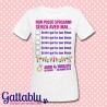  T-shirt donna Non posso sposarmi senza aver... GIOCO PARTY GAME Addio al Nubilato PERSONALIZZATA CON FRASI, DATA E NOME SPOSA! 