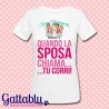 T-shirt donna Team Damigelle - Regola n° 2: quando la sposa chiama tu corri! Addio al Nubilato!